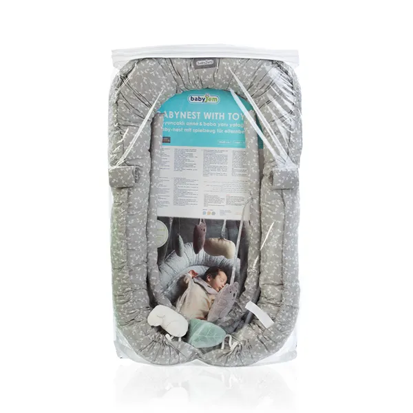 BabyJem Baby Nest With Toys - Grey product thumbnail 9