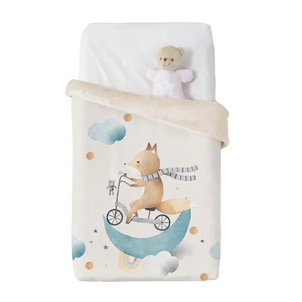Manterol Baby VIP 538 Velvet Baby Blanket - 75x100 Cm - Beige product thumbnail 4