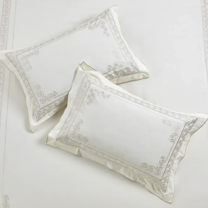 Nova Home Clouds Cotton Comforter Set - King/Super King - 6 Pcs - White/Champagne product thumbnail 9