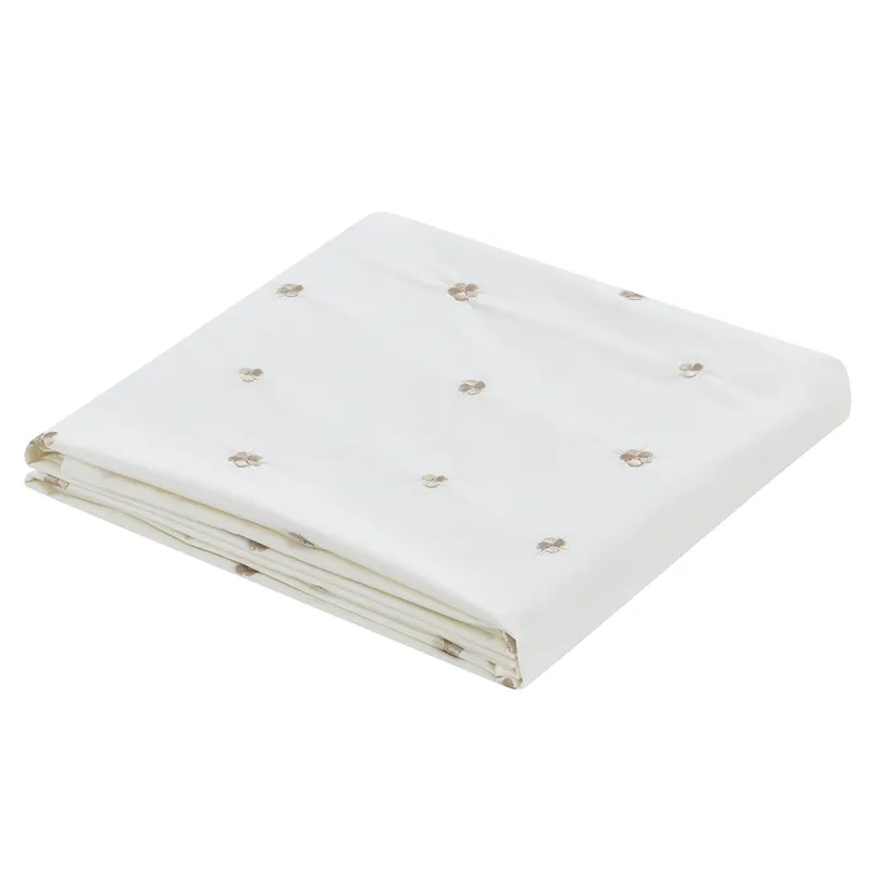 Nova Home Clover Cotton Comforter Set - King/Super King - 6 Pcs - White/Gold product thumbnail 7