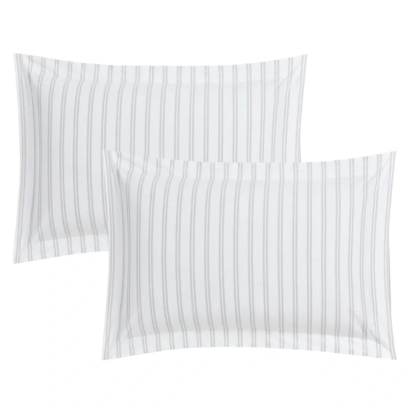 Nova Home Verto Cotton Duvet Cover Set - White/Linen (Available In Sizes) product thumbnail 7