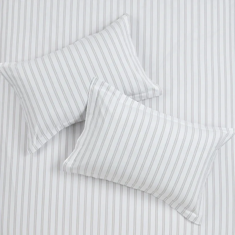 Nova Home Verto Cotton Duvet Cover Set - White/Linen (Available In Sizes) product thumbnail 9