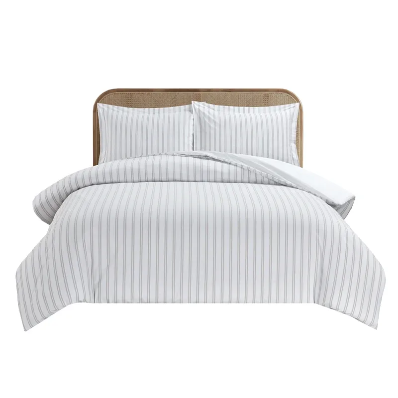 Nova Home Verto Cotton Duvet Cover Set - White/Linen (Available In Sizes) product thumbnail 10