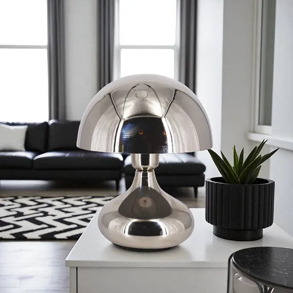 Weva Mushroom Table Lamp – 25 cm – Silver product thumbnail 6