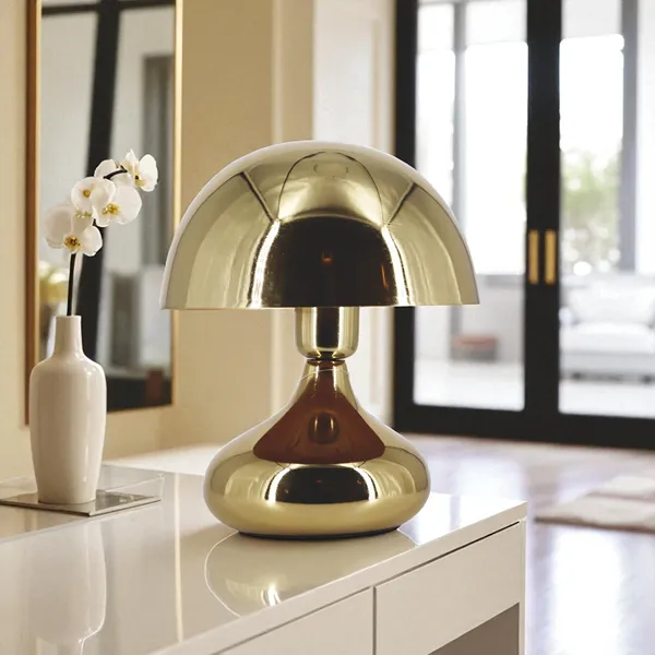 Weva Mushroom Table Lamp – 25 cm – Gold product thumbnail 5