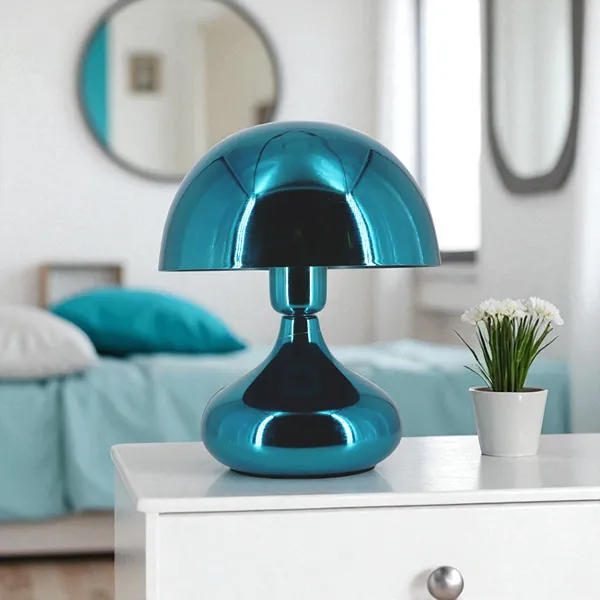 Weva Mushroom Table Lamp – 25 cm – Turquoise product thumbnail 5