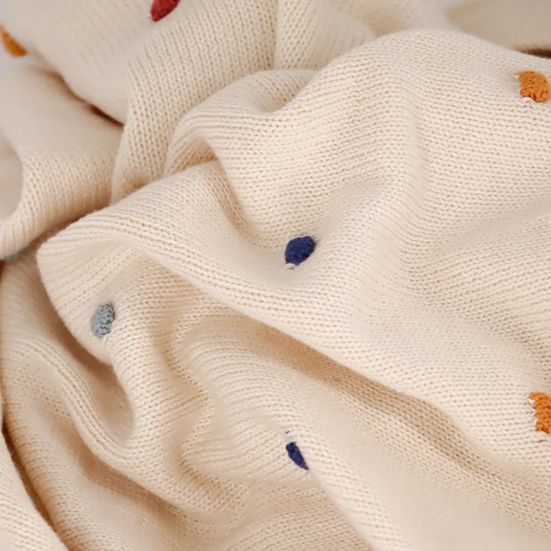 Nova Home "Bubble" Knitted Baby Blanket - 100% Cotton - Multi Color product thumbnail 2