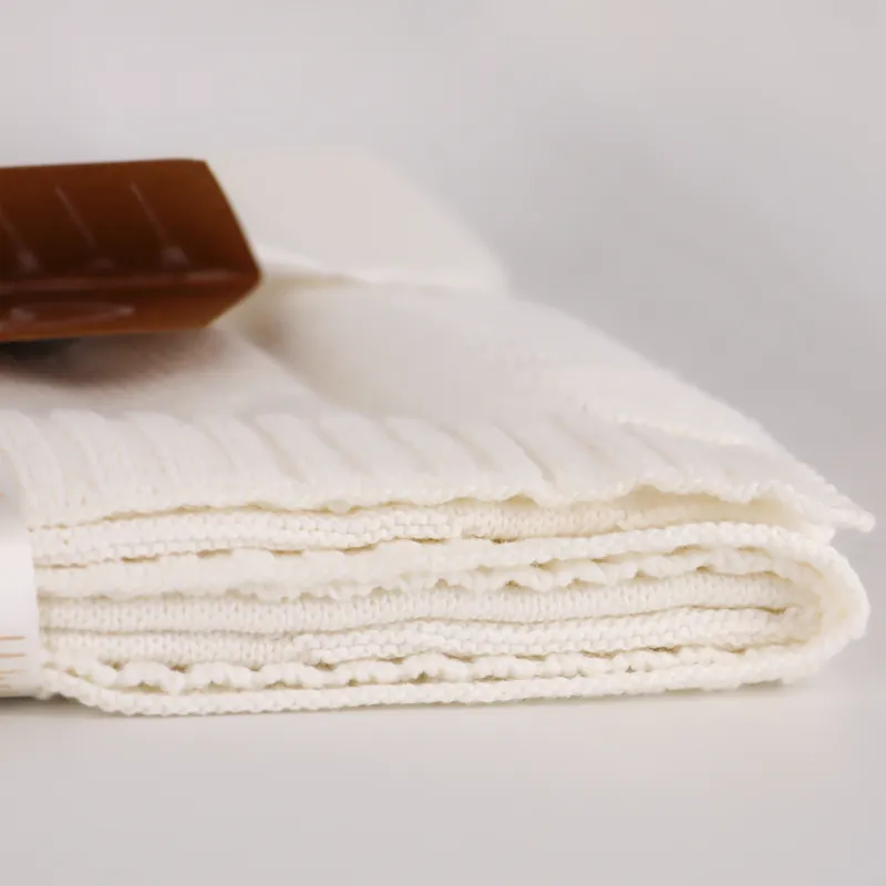 Nova Home "Star" Knitted Baby Blanket - 100% Cotton - Ivory product thumbnail 5