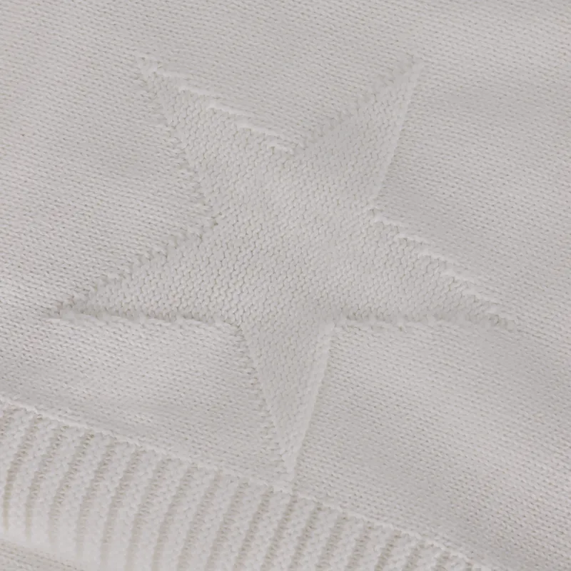 Nova Home "Star" Knitted Baby Blanket - 100% Cotton - Ivory product thumbnail 6