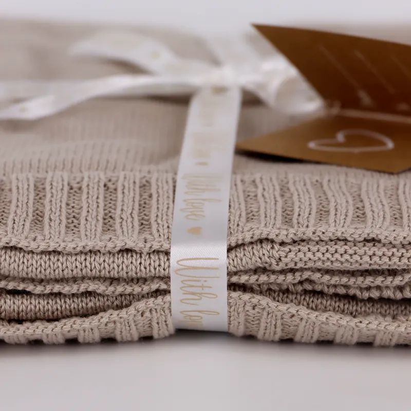 Nova Home "Star" Knitted Baby Blanket - 100% Cotton - Stone product thumbnail 5