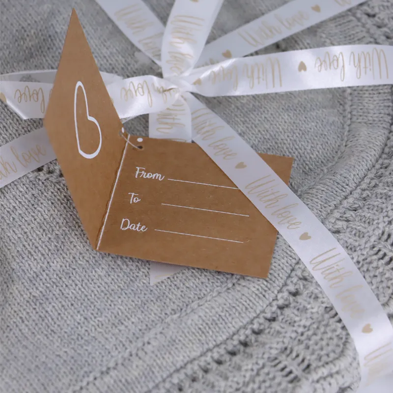 Nova Home "Heart" Knitted Baby Blanket - 100% Cotton - Grey product thumbnail 3