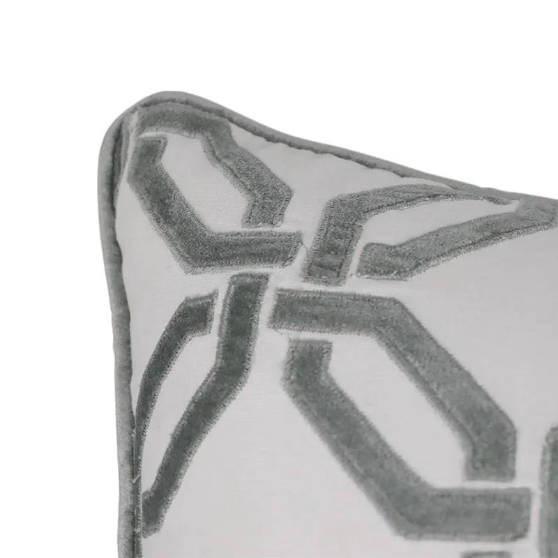 Nova Home Link Embroidered Cushion Cover – Grey – 50x50 cm product thumbnail 2