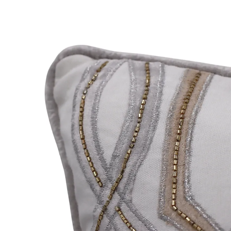 Nova Home Interlace Embroidered Cushion Cover – Gold – 35x50 cm product thumbnail 2