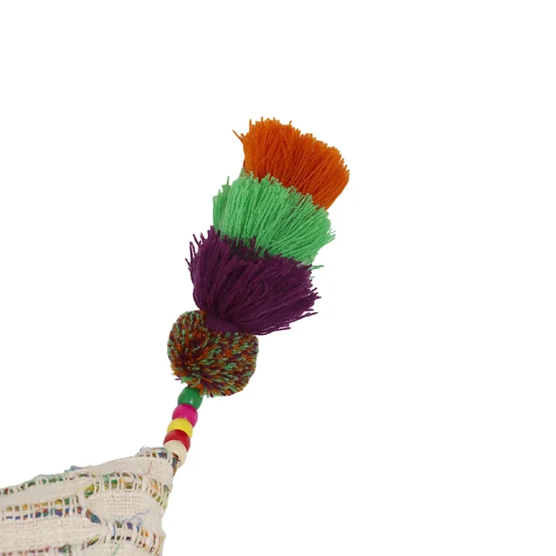 Nova Home Jubilee Embroidered Cushion Cover with Tassels – Multicolor – 50x50 cm product thumbnail 2