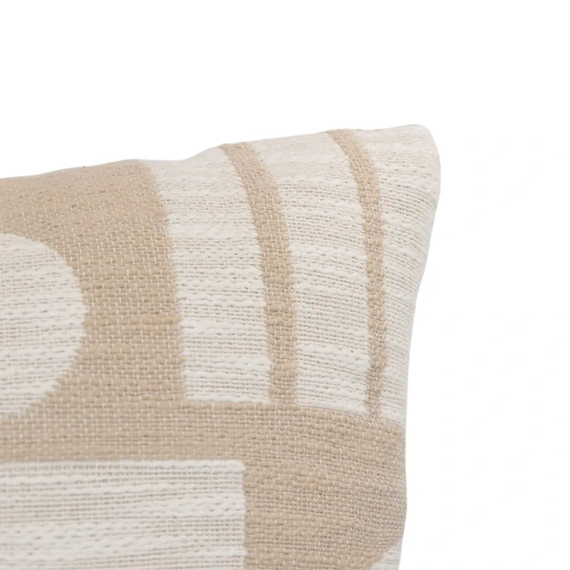 Nova Home Forma Embroidered Jacquard Cushion Cover – 45x45 cm – Taupe product thumbnail 2