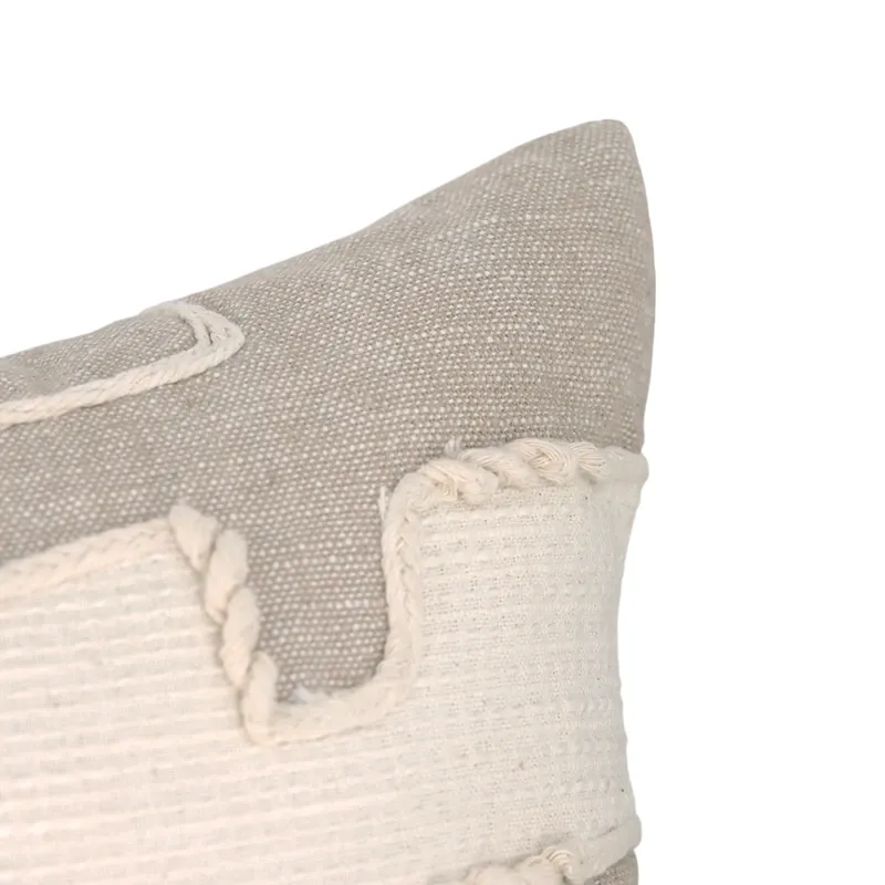 Nova Home Relic Embroidered Cushion Cover – Taupe – 35x60 cm product thumbnail 2