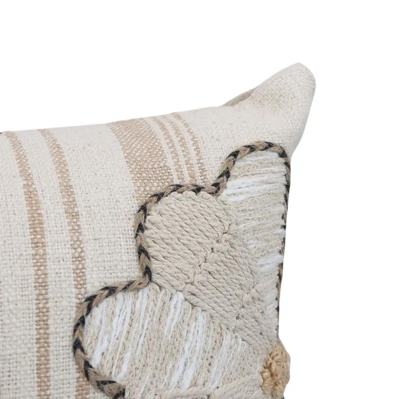 Nova Home Selene Embroidered Cushion Cover – Beige – 30x50 cm product thumbnail 2