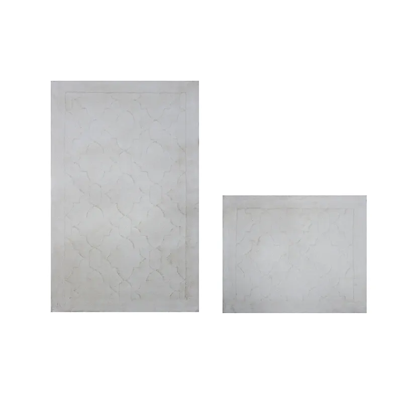 Nova Home Albana Cotton Bath Rug Set - 2Pcs - Ecru product thumbnail 4