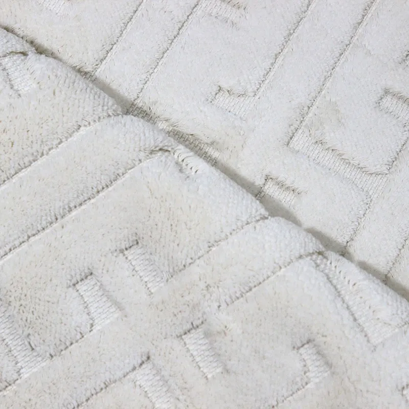 Nova Home Framework Cotton Bath Rug Set - 2Pcs - Ecru product thumbnail 2