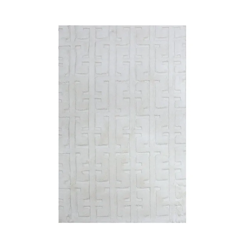 Nova Home Framework Cotton Bath Rug Set - 2Pcs - Ecru product thumbnail 3