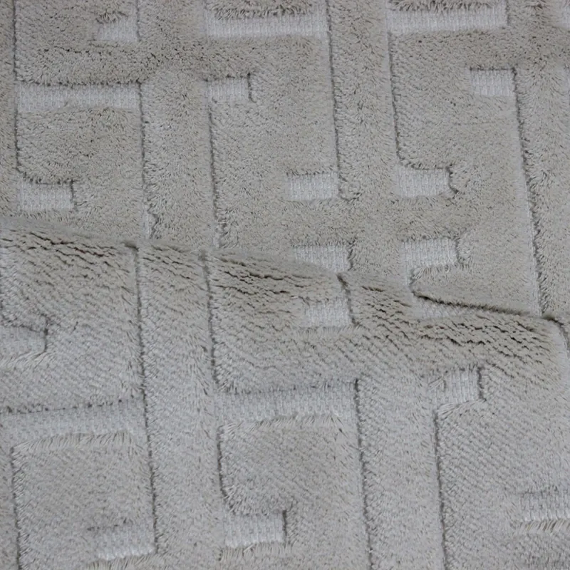 Nova Home Framework Cotton Bath Rug - Beige (Available In Sizes) product thumbnail 2