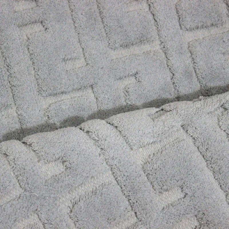 Nova Home Framework Cotton Bath Rug - Light Grey (Available In Sizes) product thumbnail 2