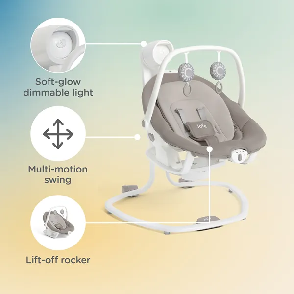 Joie Serina 2in1 Baby Swing and Rocker - Walnut product thumbnail 9