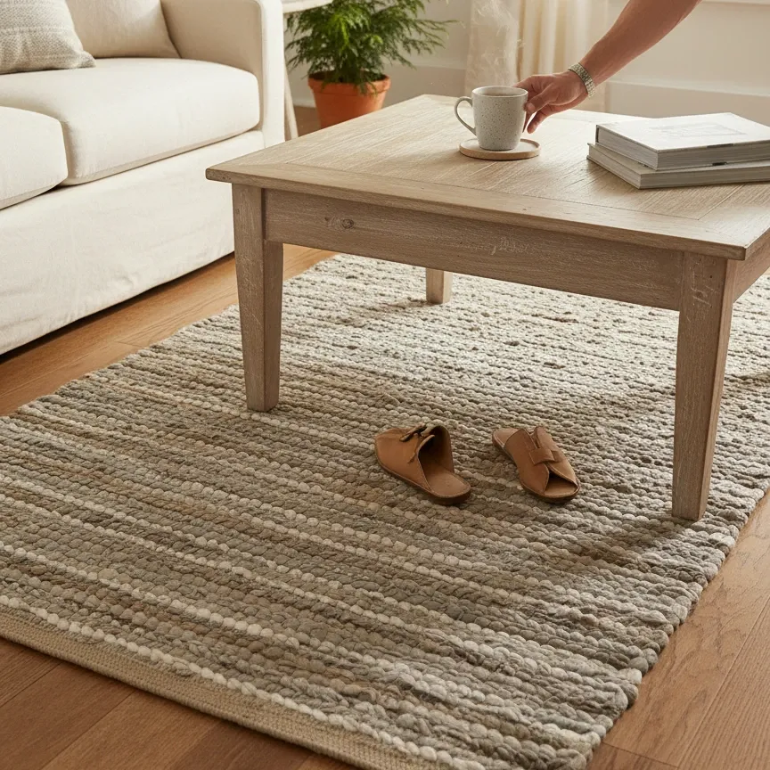 Nova Home "Ravine" Handwoven Cotton Accent Rug – Taupe (Available In Sizes) product thumbnail 3
