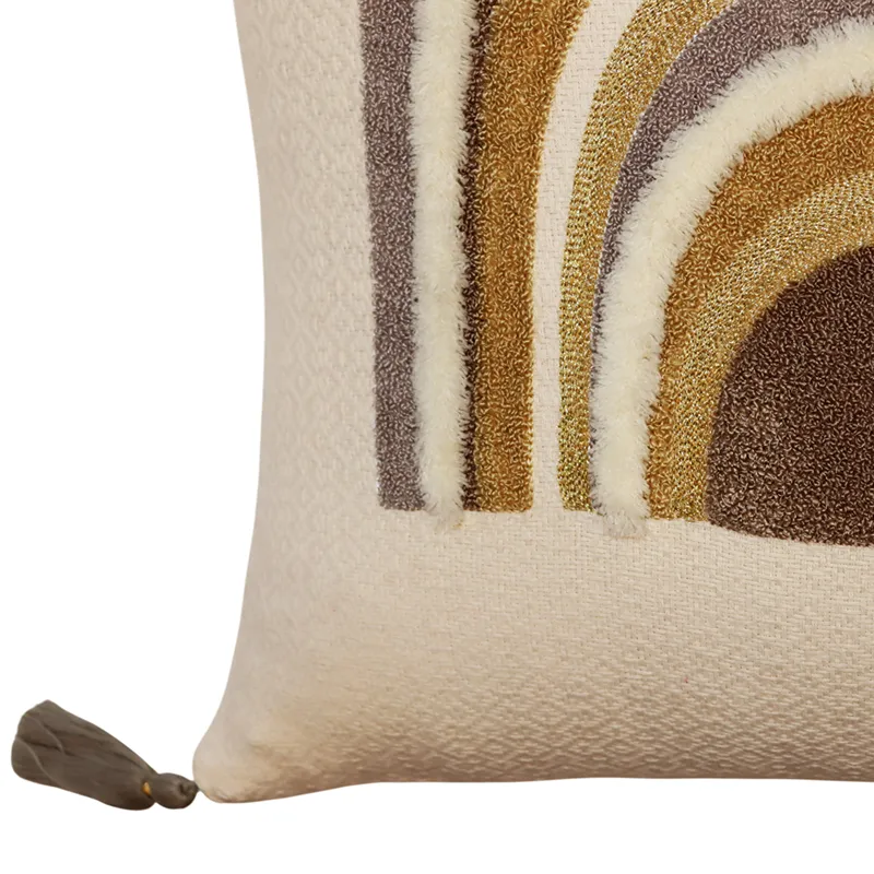 Nova Home Arcadia Handmade Embroidered 100% Cotton Cushion Cover - 50x50 Cm - Multicolor product thumbnail 2