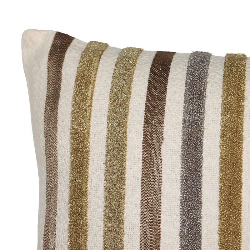 Nova Home Lineo Handmade Embroidered 100% Cotton Cushion Cover - 35x50 Cm - Multicolor product thumbnail 2