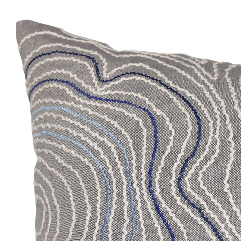 Nova Home Rivora Handmade Embroidered 100% Cotton Cushion Cover - 50x50 Cm - Grey product thumbnail 2