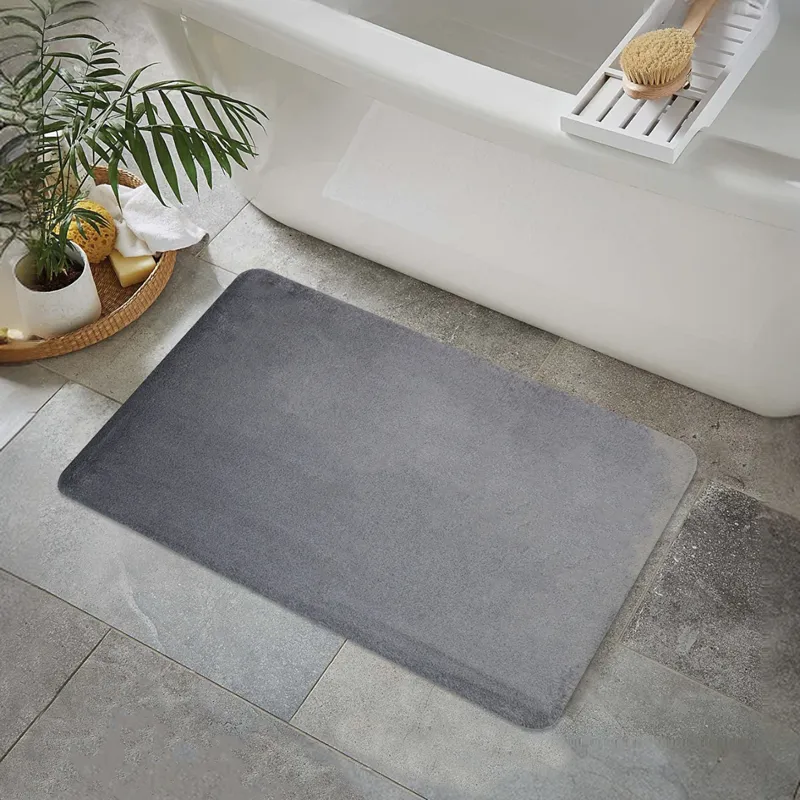 Nova Home Cushira Memory Foam Non-Slip Bath Mat - 50x80 Cm -Dark Grey product thumbnail 2