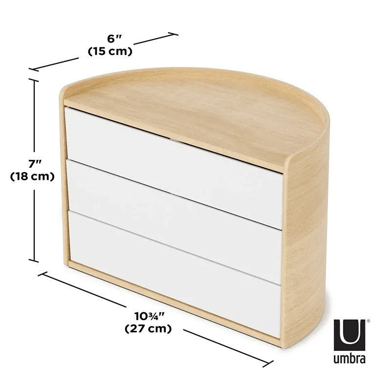 Umbra Moona Jewelry Box - White & Natural product thumbnail 14