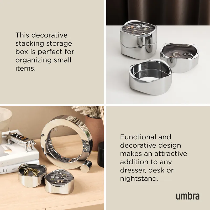 Umbra Wavy 2-Tier Jewelry Box - Chrome product thumbnail 2