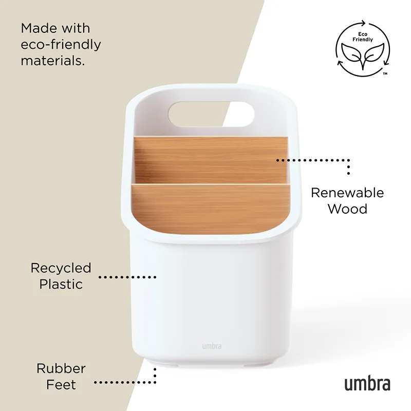 Umbra Bellwood 3-Tiers Utensil Holder - White/Natural product thumbnail 5
