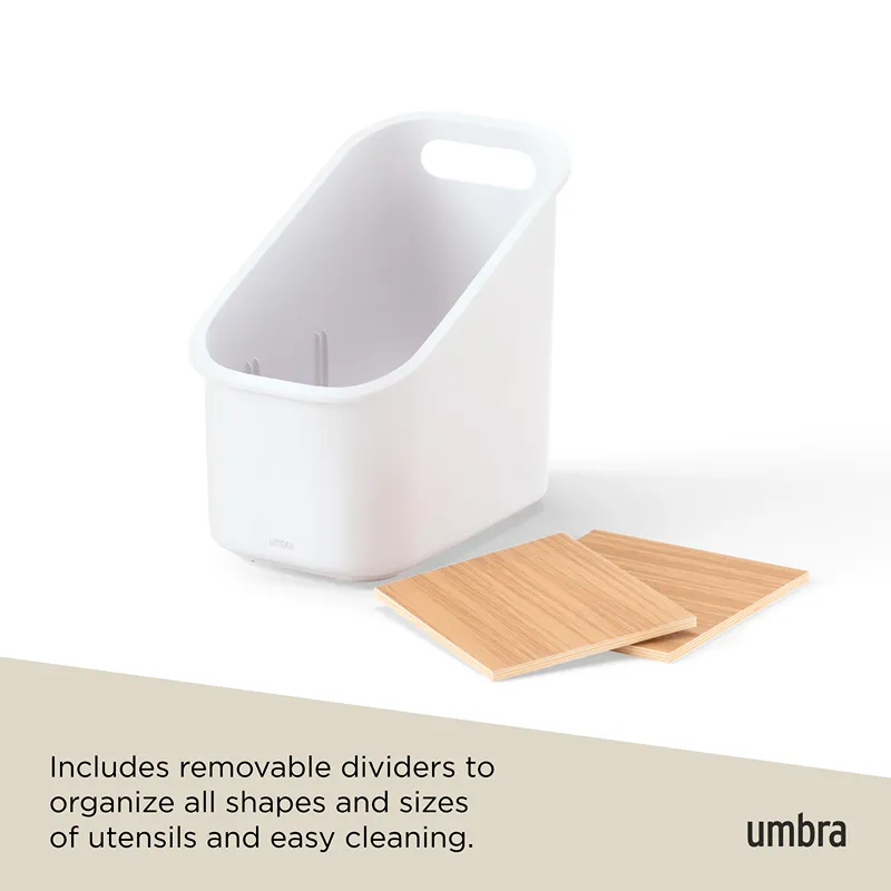 Umbra Bellwood 3-Tiers Utensil Holder - White/Natural product thumbnail 6
