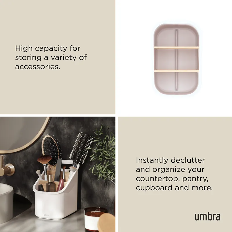 Umbra Bellwood 3-Tiers Utensil Holder - White/Natural product thumbnail 7