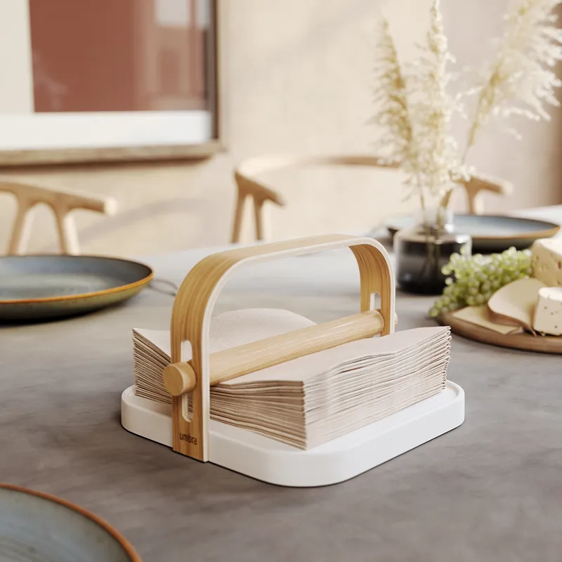 Umbra Bellwood Napkin Holder - White/Natural product thumbnail 3