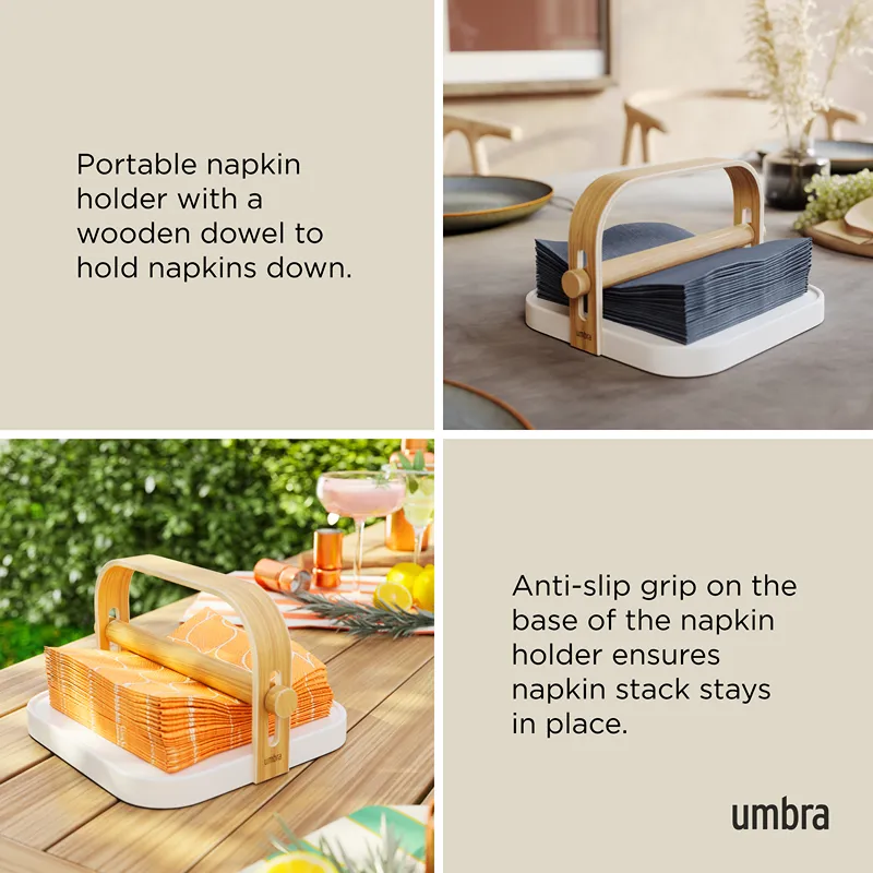 Umbra Bellwood Napkin Holder - White/Natural product thumbnail 7