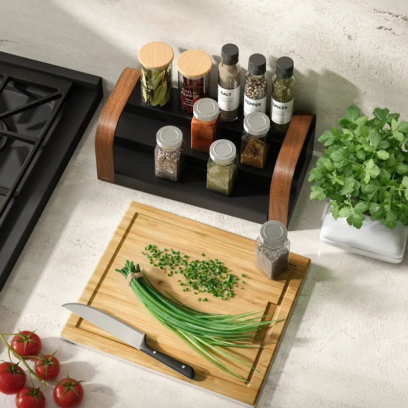 Umbra Bellwood 3-Tier Spice Shelf - Black & Walnut product thumbnail 7