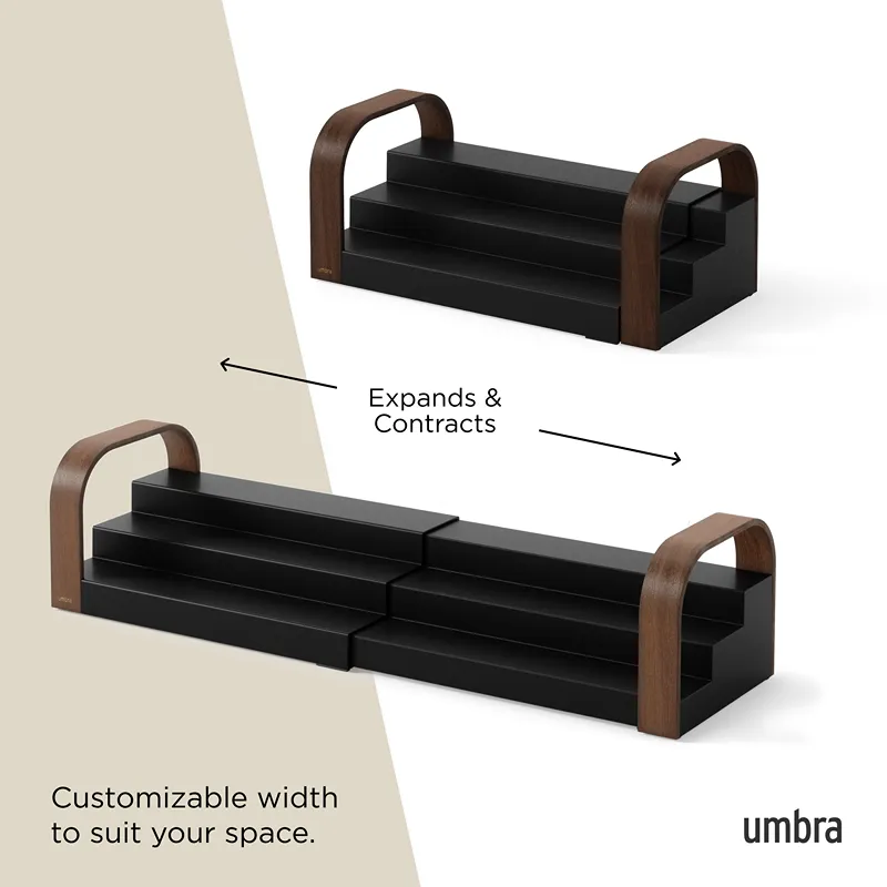 Umbra Bellwood 3-Tier Spice Shelf - Black & Walnut product thumbnail 8