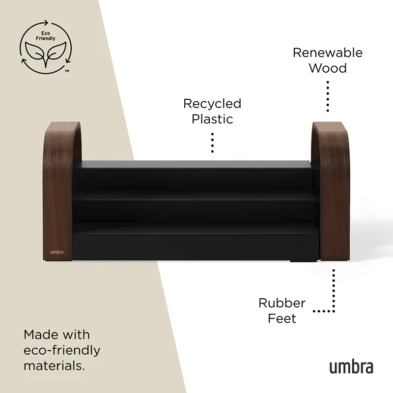 Umbra Bellwood 3-Tier Spice Shelf - Black & Walnut product thumbnail 10