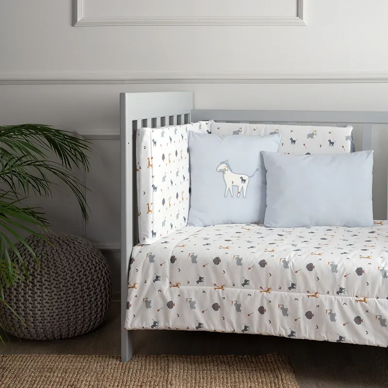 Funna Zoo Baby Bed Set - Universal - 7 Pcs - Blue product thumbnail 4