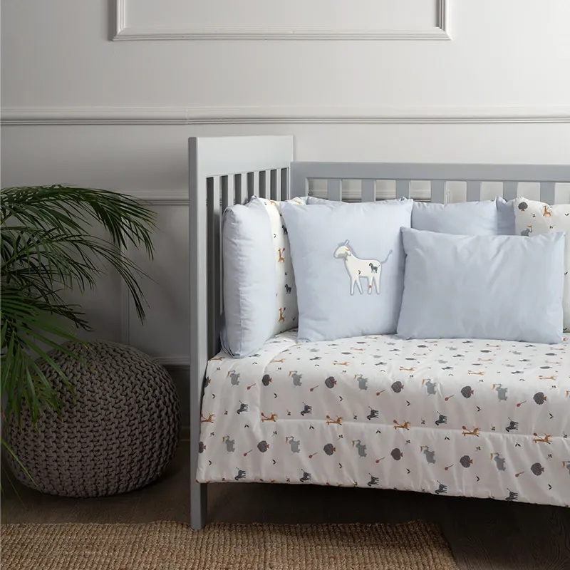 Funna Zoo Baby Bed Set - Universal - 7 Pcs - Blue product thumbnail 2