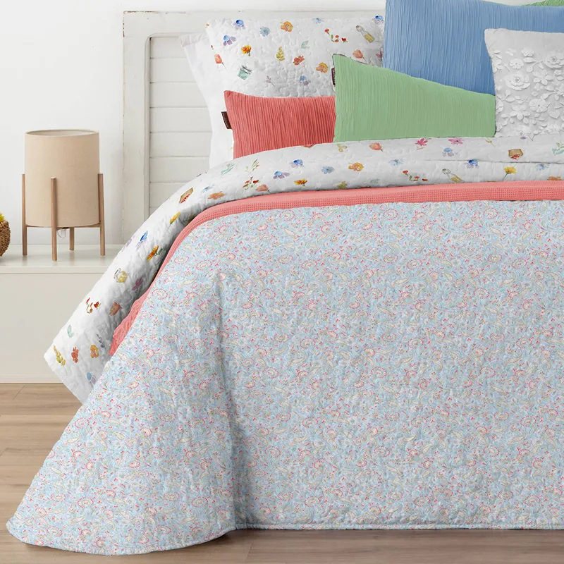 Manterol "Bouti Groovy" Reversible Summer Bedspread Set - Multicolor (414 15) (Available in Sizes) product thumbnail 2