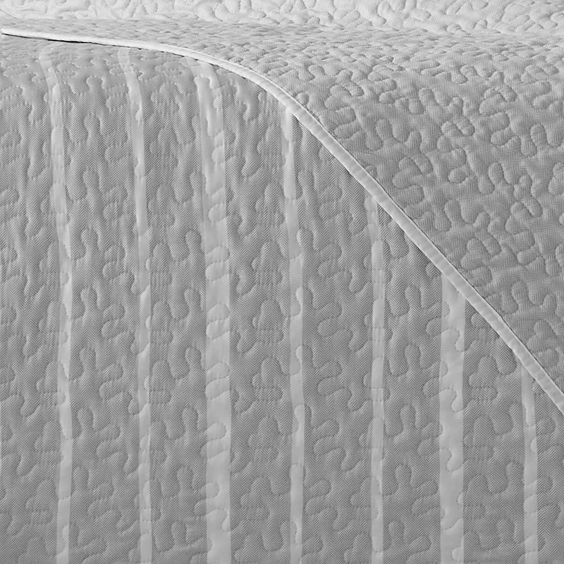 Manterol "Bouti Summer" Reversible Summer Bedspread Set - Grey (126 07) (Available in Sizes) product thumbnail 2