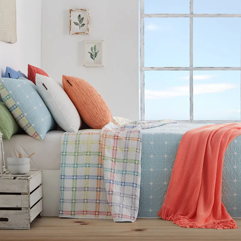 Manterol " Bouti Colors" Reversible Summer Bedspread Set - Multicolor (400 15) (Available in Sizes) product thumbnail 2