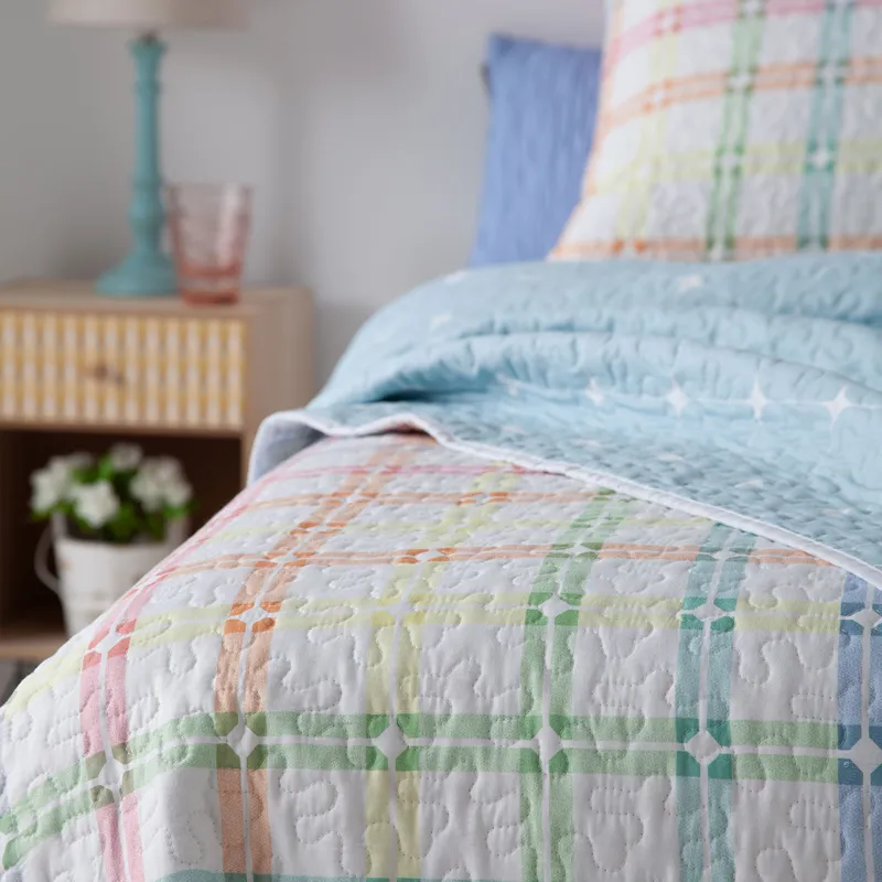 Manterol " Bouti Colors" Reversible Summer Bedspread Set - Multicolor (400 15) (Available in Sizes) product thumbnail 3