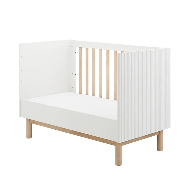 Pinio Miloo Baby's Bed - Growing Bed With Mattress - 60x120 - White product thumbnail 2