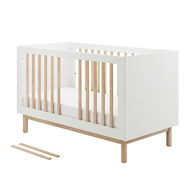 Pinio Miloo Baby's Bed - Growing Bed With Mattress - 60x120 - White product thumbnail 3